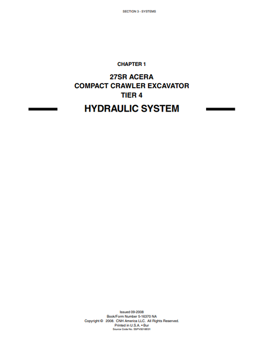 Manual de Reparación Excavadora Kobelco 27SR ACERA TIER 4