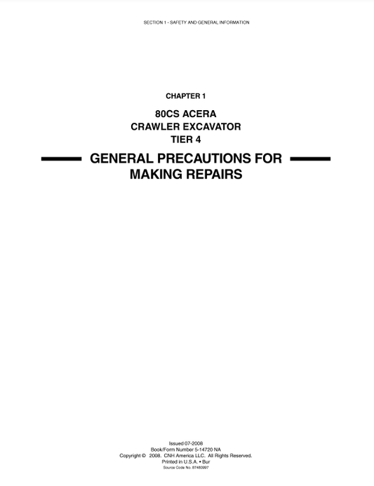 Manual de Reparación Excavadora Kobelco 80CS Tier 4