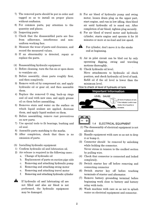 Manual de Reparación Excavadora Kobelco SK200SR-1S, SK200SRLC-1S