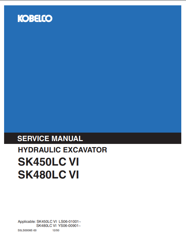 Manual de Reparación Excavadora Kobelco SK450LC VI, SK480LC