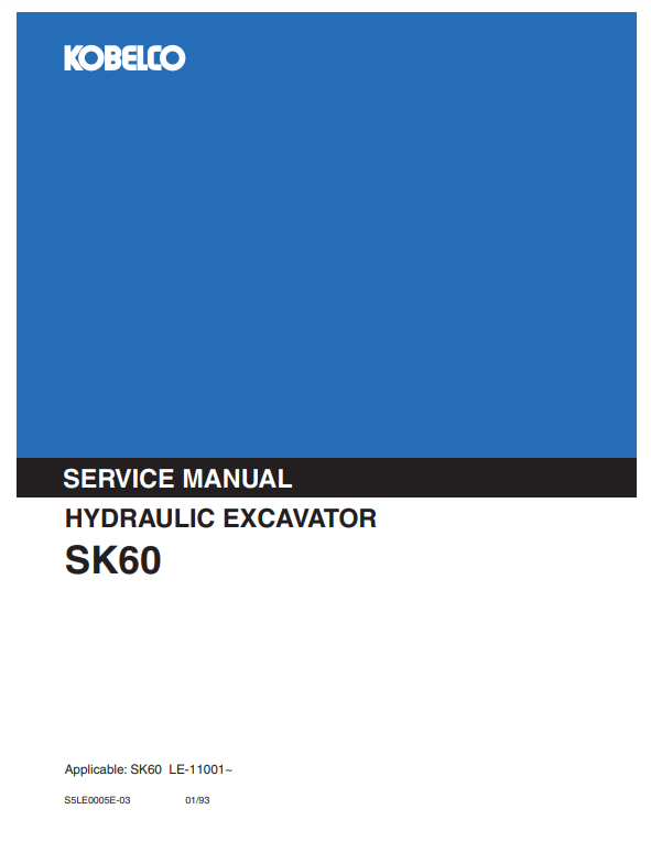 Manual de Reparación Excavadora Kobelco SK560