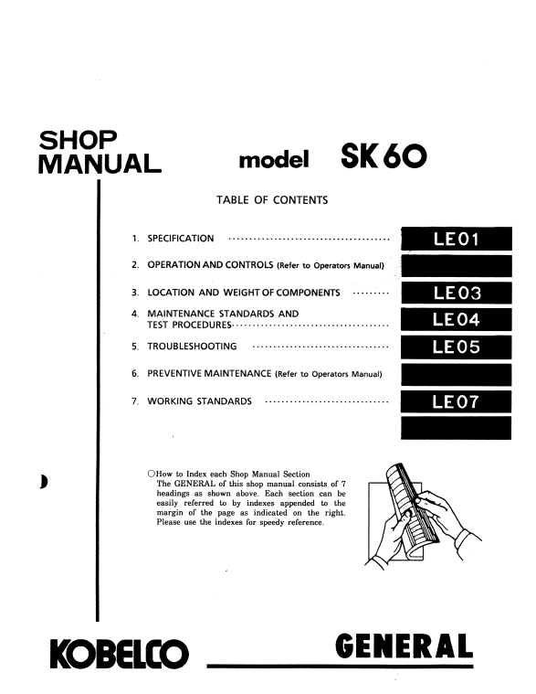 Manual de Reparación Excavadora Kobelco SK560