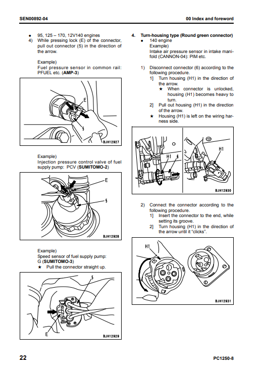 Manual de Reparación Excavadora Komatsu PC1250-8, PC1250SP-8, PC1250LC-8