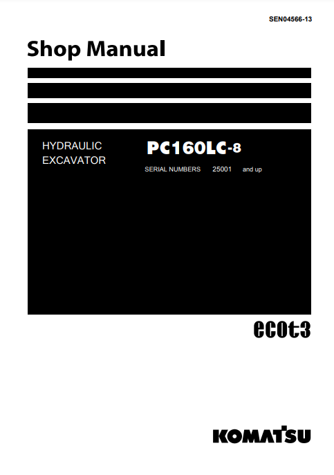 Manual de Reparación Excavadora Komatsu PC160LC-8