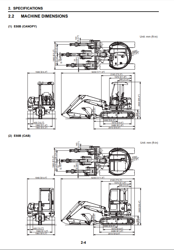 Manual de Reparación Excavadora New Holland E50B