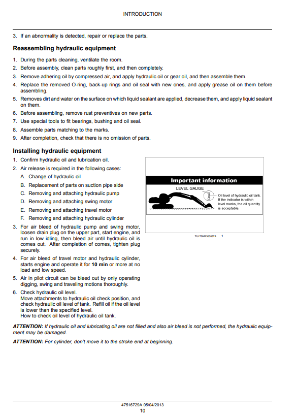 Manual de Reparación Excavadora New Holland E85CMSR