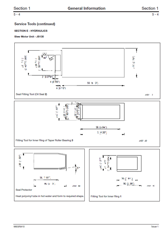 Manual de Reparación Excavadora de Orugas JCB JS130, JS160