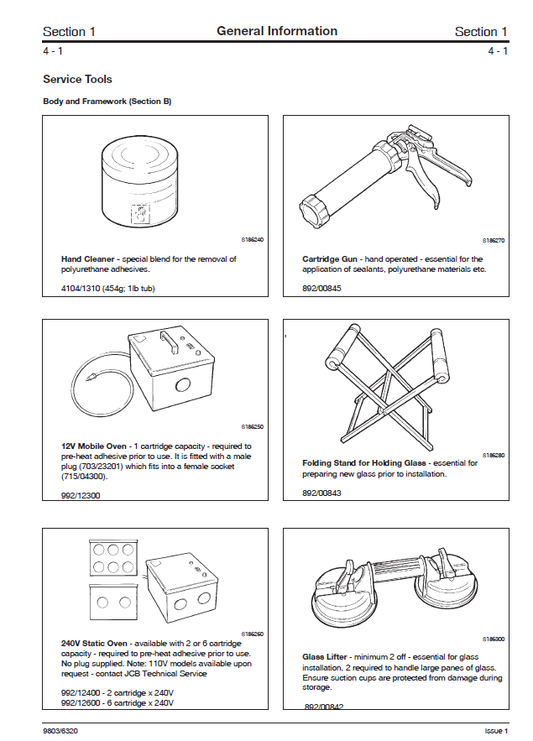 Manual de Servicios Excavadora sobre Ruedas JCB JS200W
