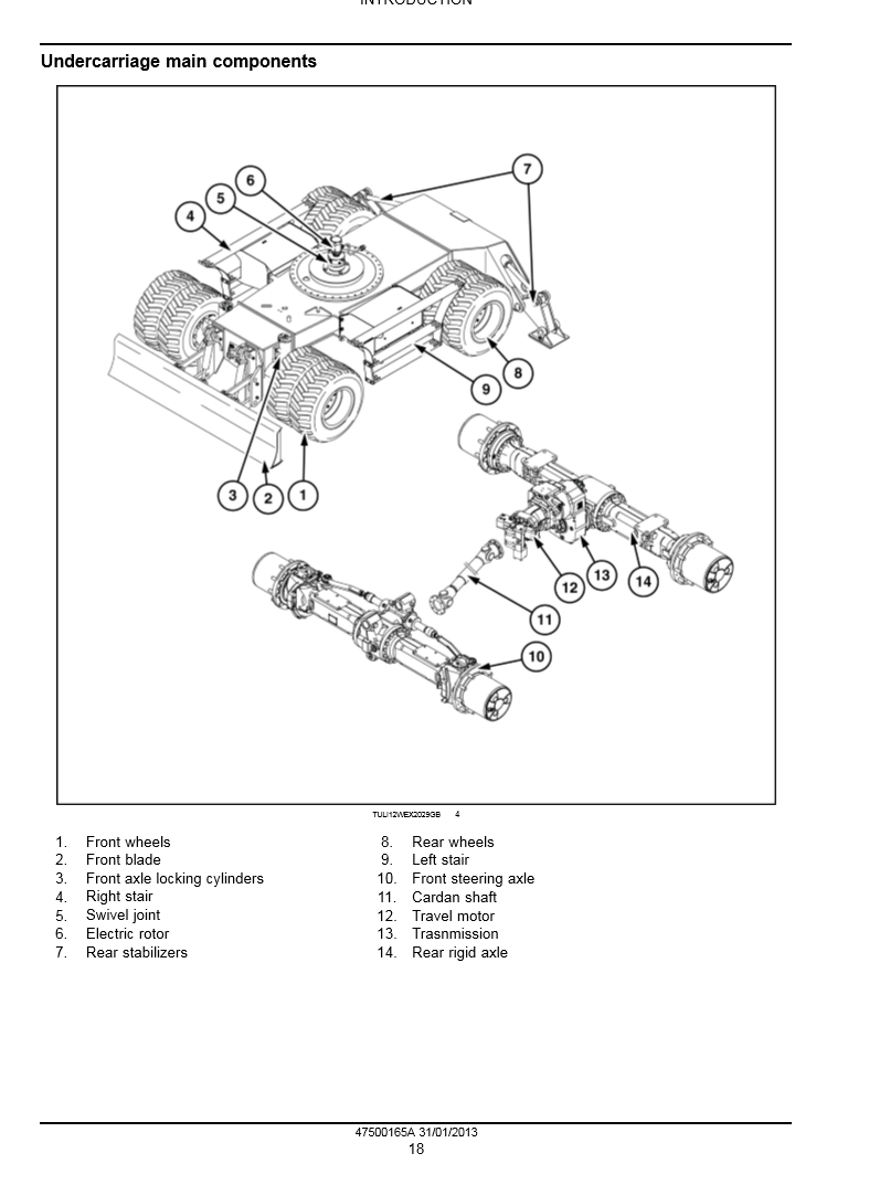 Manual de Reparación Excavadora sobre Ruedas New Holland WE150B