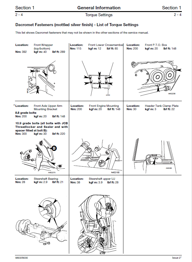 Manual de Reparación Fastrac JCB 3170 Plus TO 3230 Plus