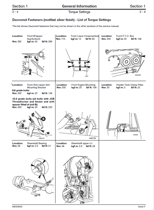 Manual de Reparación Fastrac JCB 3170 Plus TO 3230 Plus