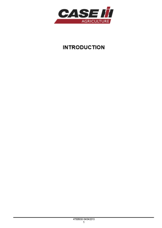 Manual de Reparación Flujo Axial Cosechadora Case 5130, 6130, 7130