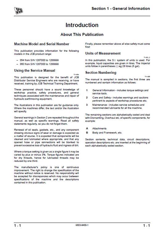 Manual de Reparación JCB Tractor 354 y 360