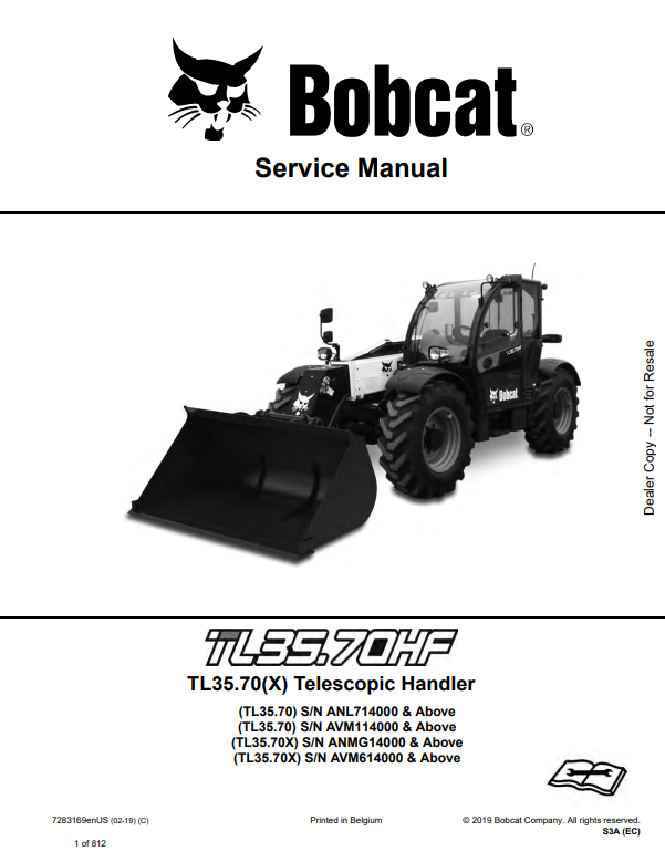Manual de Reparación Manipulador Telescopico Bobcat TL35.70(X)