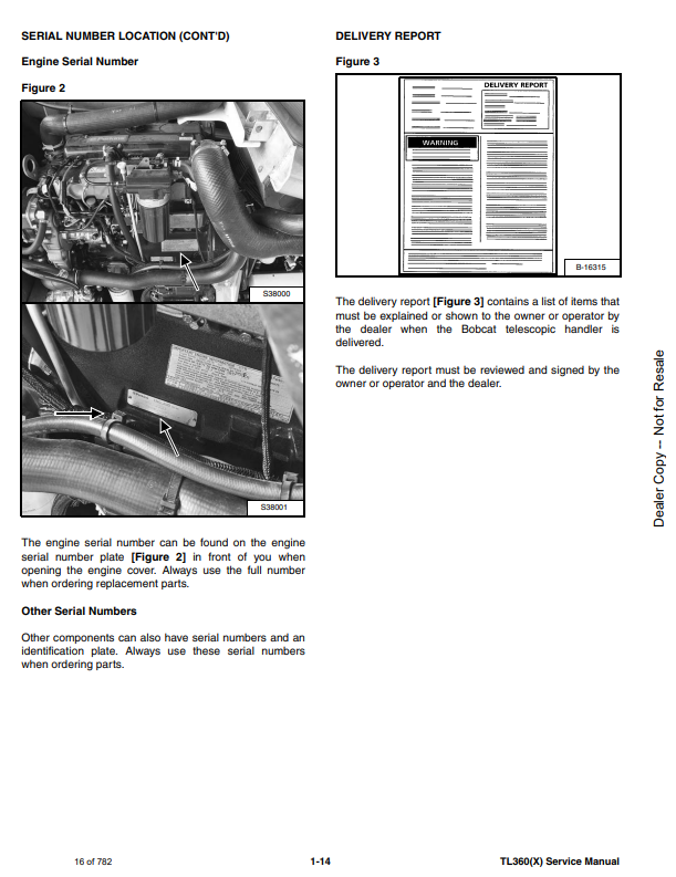Manual de Reparación Manipulador Telescopico Bobcat TL360(X)