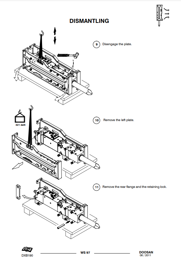 Manual de Reparación Martillo Hidráulico Doosan DXB190T