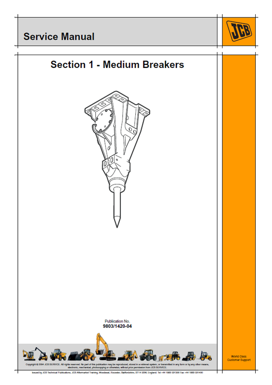 Manual de Reparación Martillos Hidraulicos Medianos y Grandes Gama JCB HM