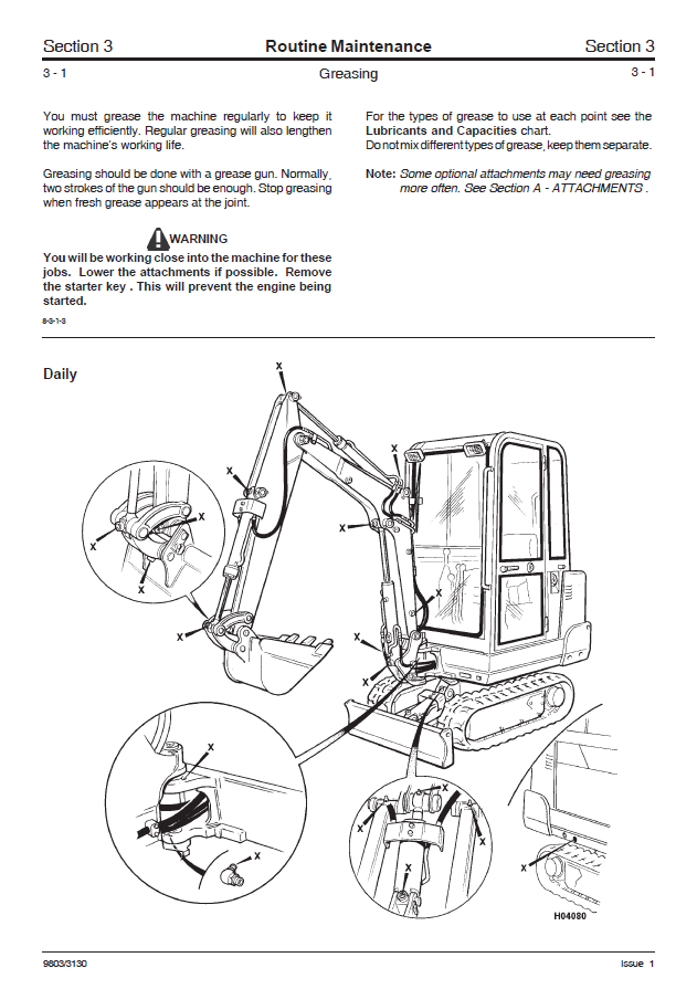 Manual de Reparación Mini Excavadora JCB 801.4 801.5 801.6