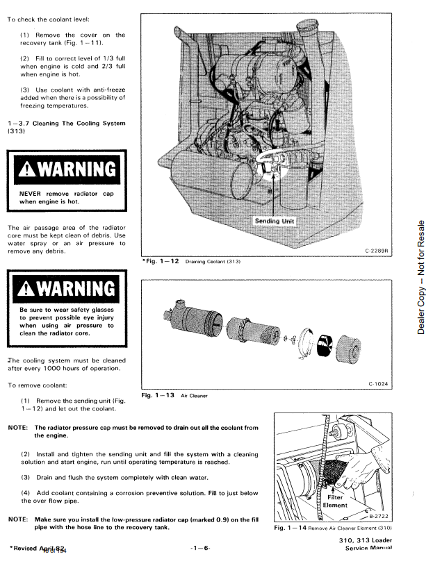 Manual de Reparación Minicargador Bobcat 310, 313