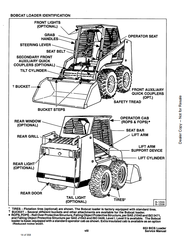 Manual de Reparación Minicargador Bobcat 653