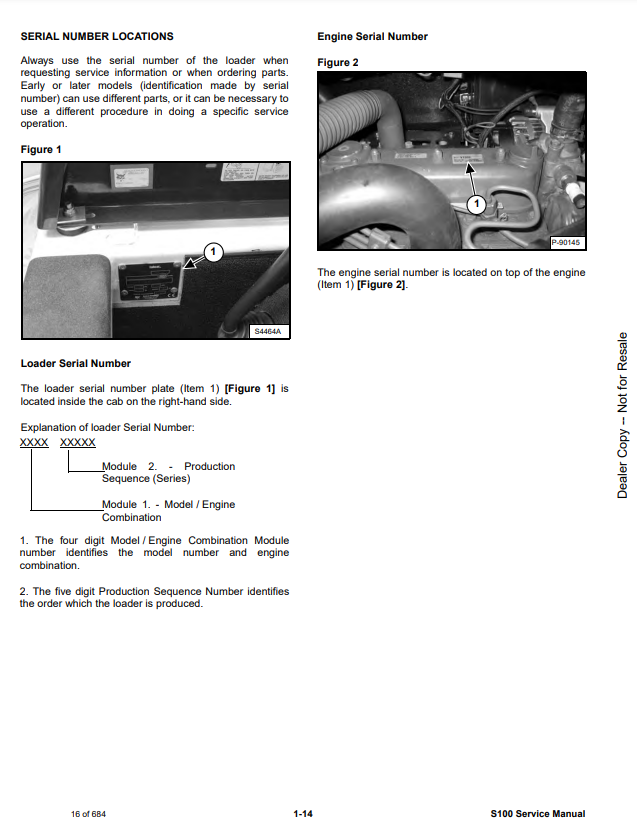 Manual de Reparación Minicargador Bobcat S100