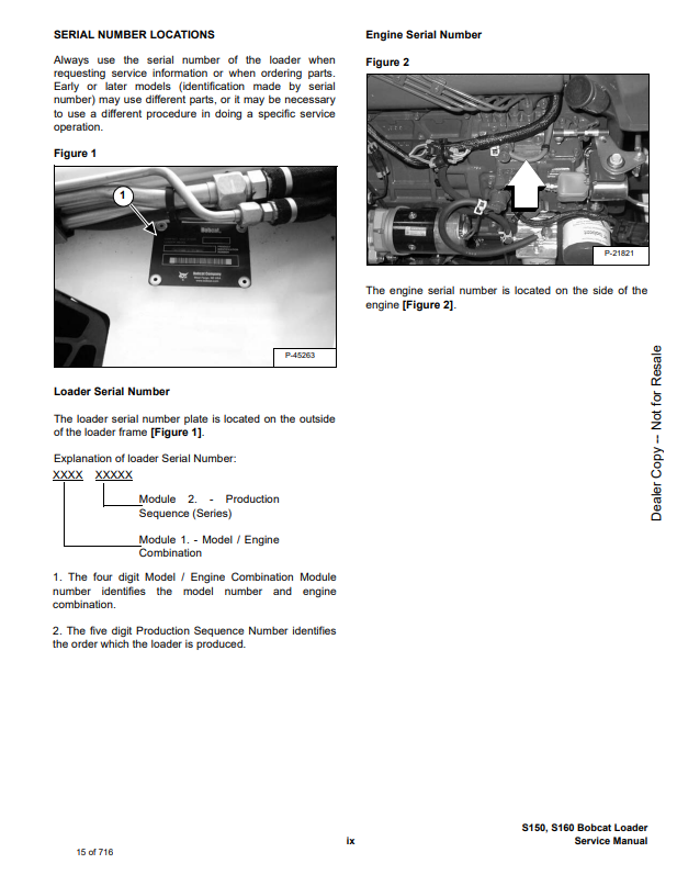 Manual de Reparación Minicargador Bobcat S150, S160 Turbo