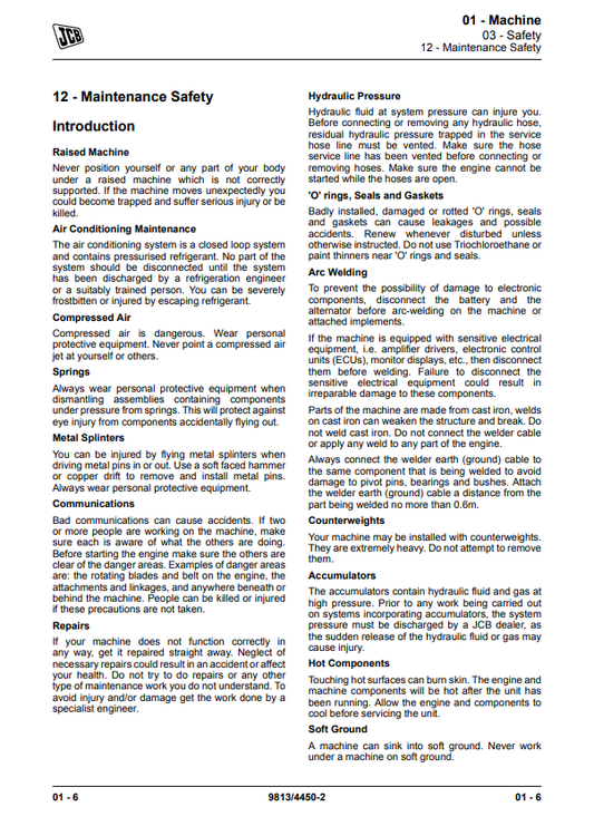 Manual de Reparación Minicargador JCB 135 HD, 155 HD