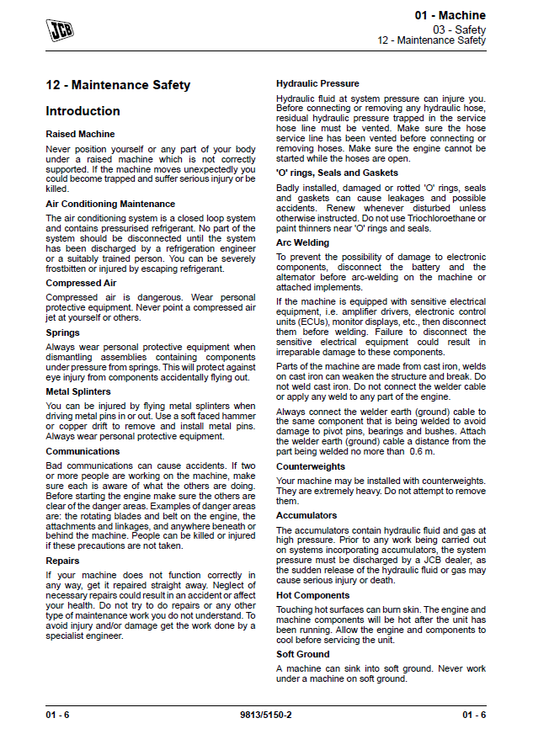 Manual de Reparación Minicargador JCB 225, 225T, 260, 260T, 280, 300, 300T, 320T, 325T, 330