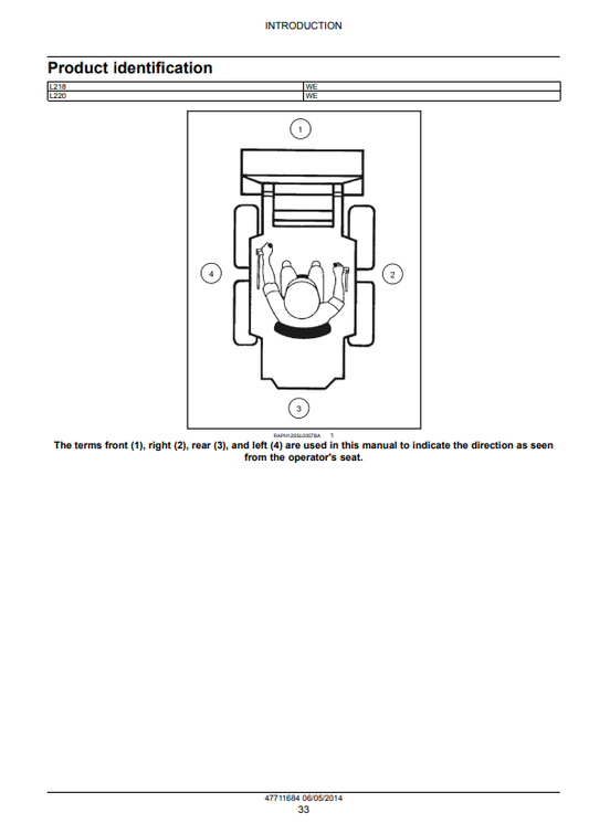 Manual de Reparación Minicargador New Holland L218, L220 Tier 4B