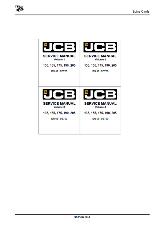 Manual de Reparación Minicargadores JCB 135, 155, 175, 190, 205