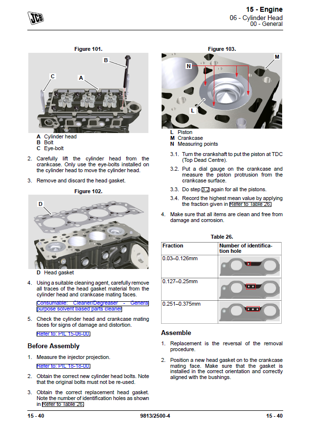 Manual de Reparación Montacarga JCB TLT 30D High Lift, TLT 35D, TLT 35D 4 × 4