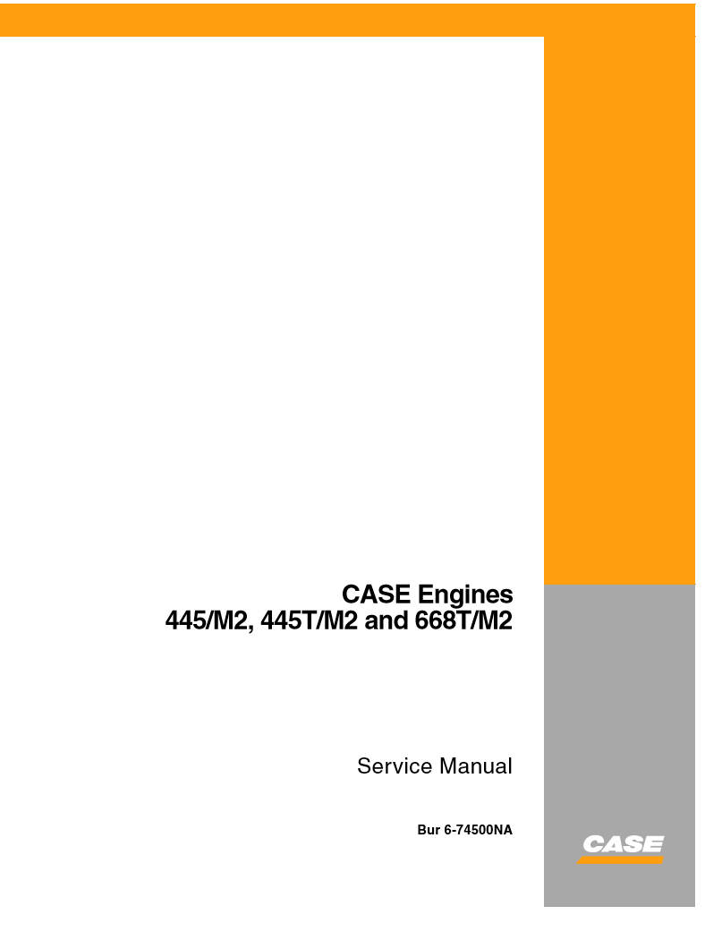 Manual de Reparación Motor Case 445-M2, 445T-M2 , 668T-M2