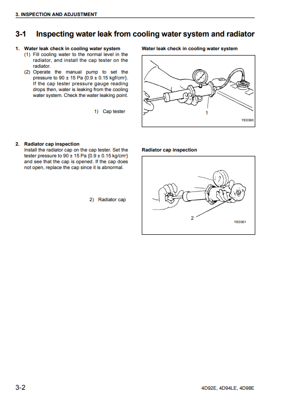 Manual de Reparación Motor Diesel Komatsu 4D92E, 4D94LE, 4D98E