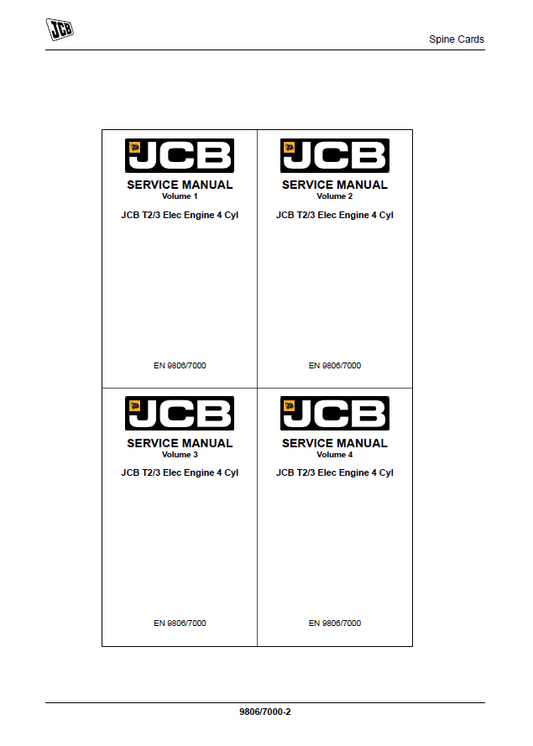 Manual de Reparación Motor Eléctrico JCB T2-3 de 4 cilindros