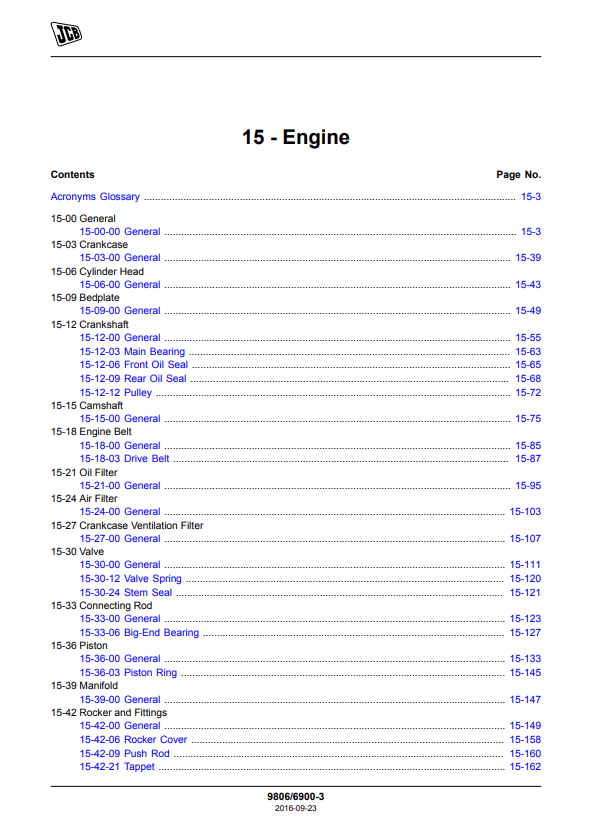 Manual de Reparación Motor Mecánico JCB 672
