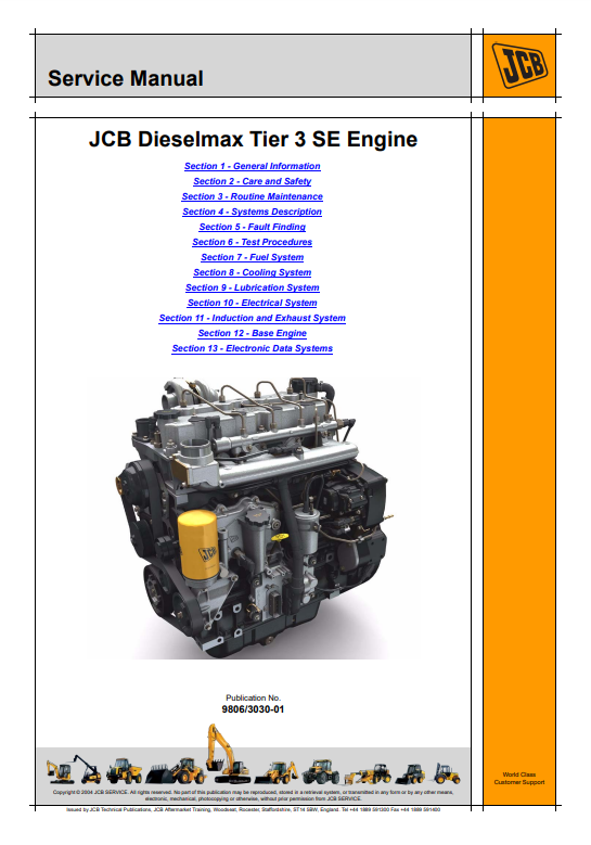 Manual de Reparación Motor Jcb Dieselmax Tier 3 SE