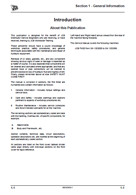 Manual de Reparación Podadora JCB FM30