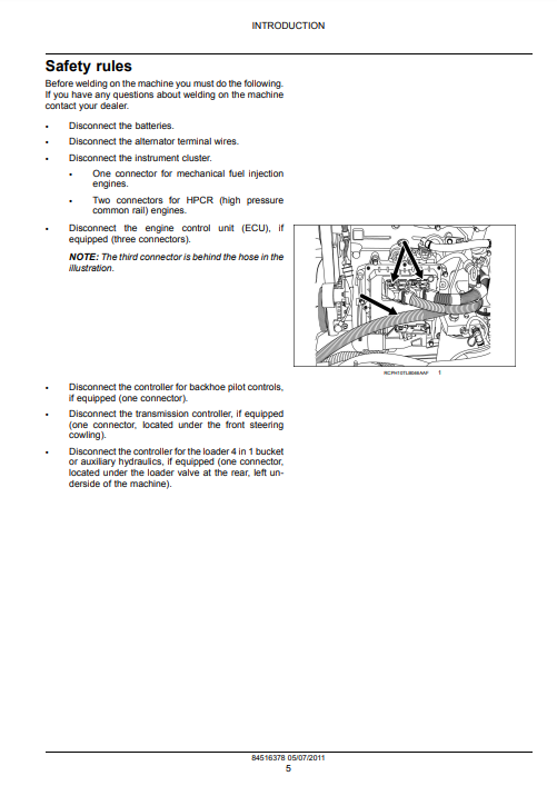 Manual de Reparación Retrexcavadora Case 580N, 580SN, 580SN-WT, 590SN