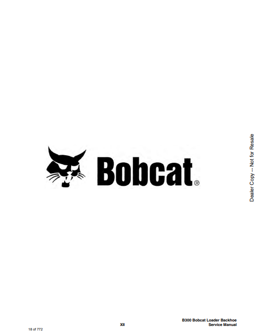 Manual de Reparación Retroexcavadora Bobcat B300 Serie B