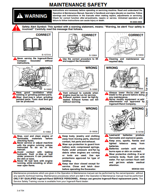 Manual de Reparación Retroexcavadora Bobcat BL275 Serie B