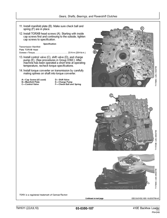 Manual de Reparación Retroexcavadora John Deere 410E