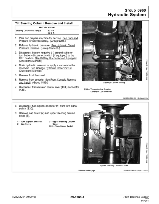 Manual de Reparación Retroexcavadora John Deere 710K