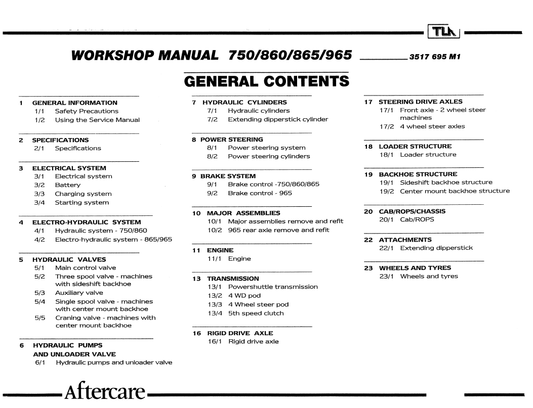 Manual de Reparación Retroexcavadora Kobelco TLK700, TLK800, TLK900