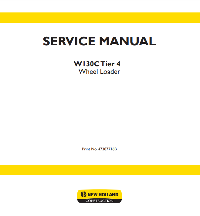 Manual de Reparación Retroexcavadora New Holland W130C Tier 4