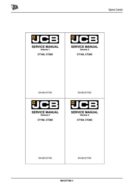 Manual de Reparación Rodillos en Tandem JCB CT 160, CT 260