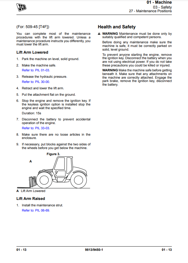 Manual de Reparación Telehandler JCB 508-66, 509-45, 510-44, 510-55