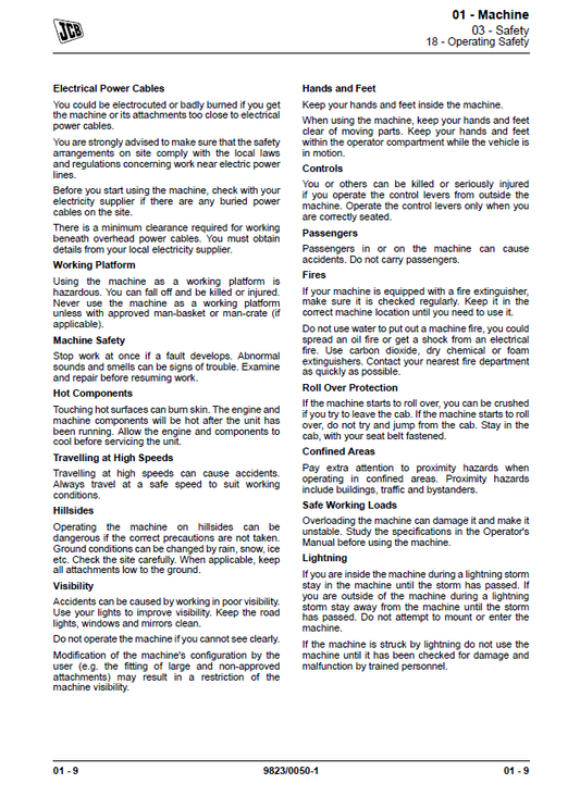 Manual de Reparación Telehandler JCB 526-56, 531-70, 535-95, 536-60,536-70, 541-70, 550-80, 560-80