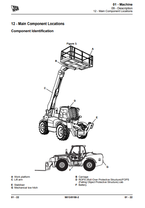 Manual de Reparación Telehandler JCB 535-v125, 540-170, 540-200, 540-v180