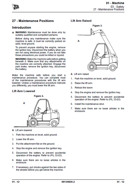 Manual de Reparación Montacarga JCB TLT25G, TLT 30G