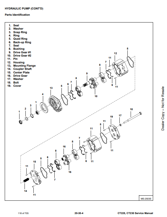 Manual de Reparación Tractor Compacto Bobcat CT225, CT230